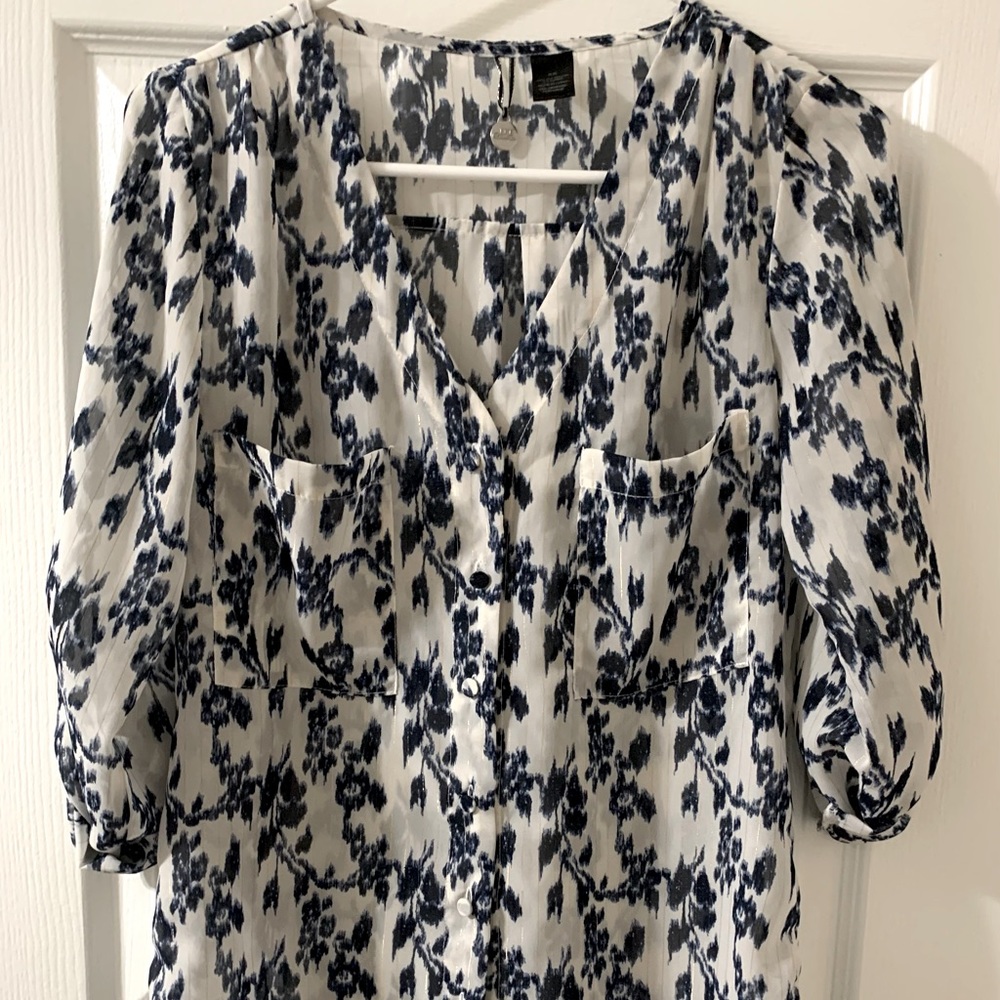 BKE Boho Blouse with Gold Thread
